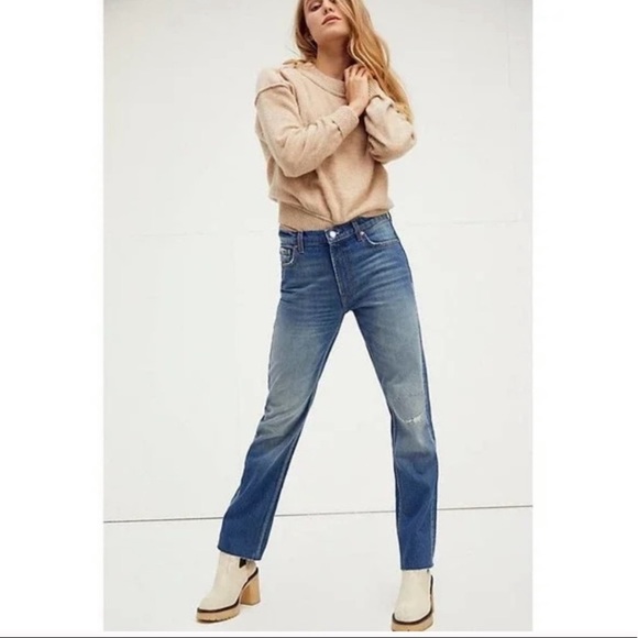 Free People Denim - Free People Vixen High Waist Straight Leg 29